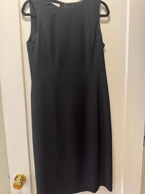 Calvin Klein Sleeveless Black Midi Sheath Dress